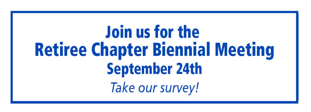 Retiree chapter rescheduled meeting