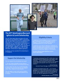 Scholarship flyer for the 2023-2024 year.