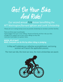 Get On Your Bike And Ride fundraiser flyer