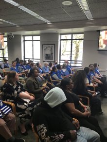 AFT Washington members at a Senate hearing in 2025